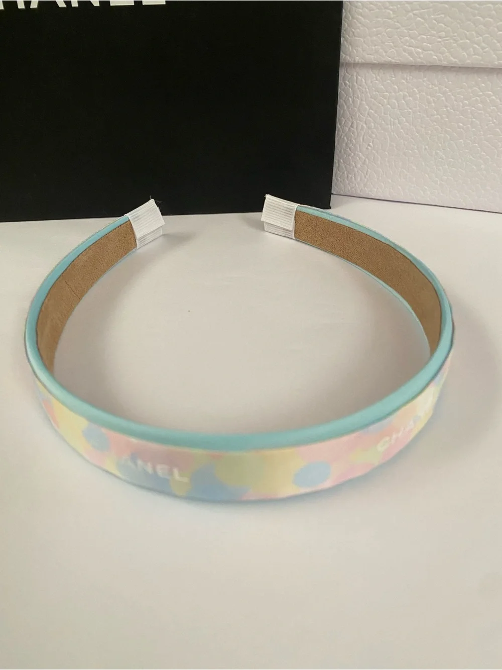 Chanel Ribbon Pastel Bubbles Headband in Light Blue - Picture 1 of 7